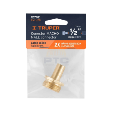 Brass Male Connector for Hose (1/2'')