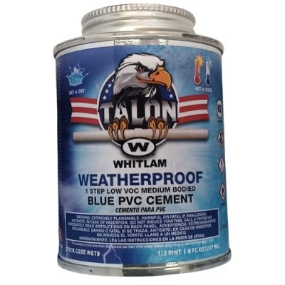 Whitlam Talon Blue PVC Cement 8 oz