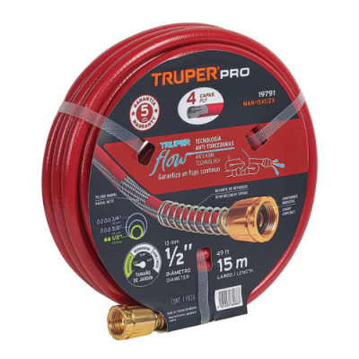 Garden Hose w/Brass Fittings (49ft)