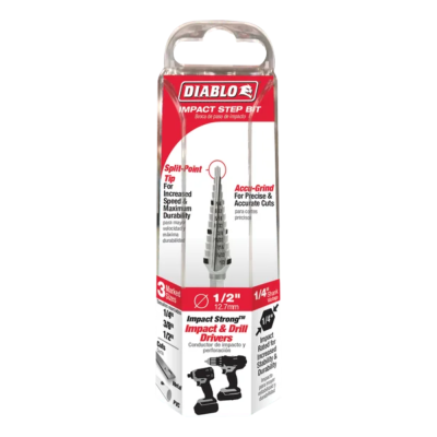 Impact Step Drill Bit 1/4" - 1/2" (DSD0500S13)- Diablo