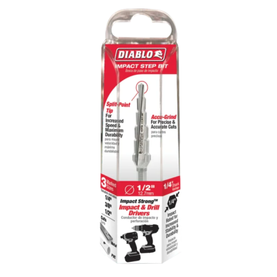 Impact Step Drill Bit 1/4" - 1/2" (DSD0500S06)- Diablo