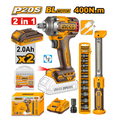 Cordless 2 pcs combo kit (UCOSLI23048) - INGCO