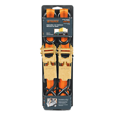 Truper  2 Pack Ratchet Tie Down Straps Item #19281