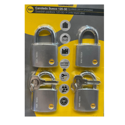 Yale Padlock 50mm 4pk Item #10533
